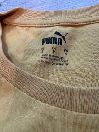 Camiseta Puma Talla S Amarilla