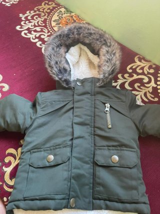 Chaqueta niño verde con capucha
