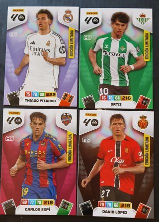 4 Cromos Adrenalyn 25-26 Edición Limitada Pitarch