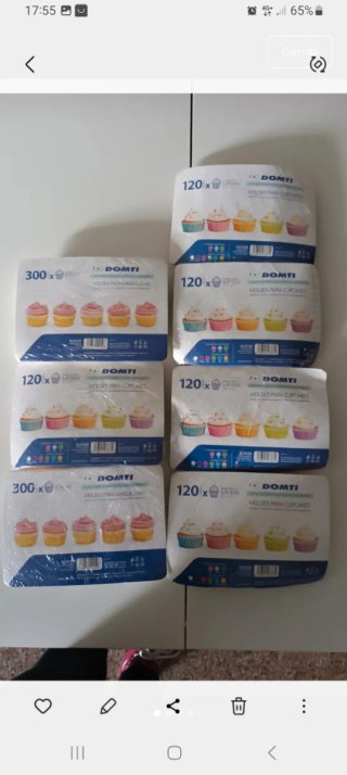 Pack 420 moldes cupcakes Domti