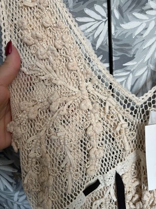Vestido Zara Beige y Negro