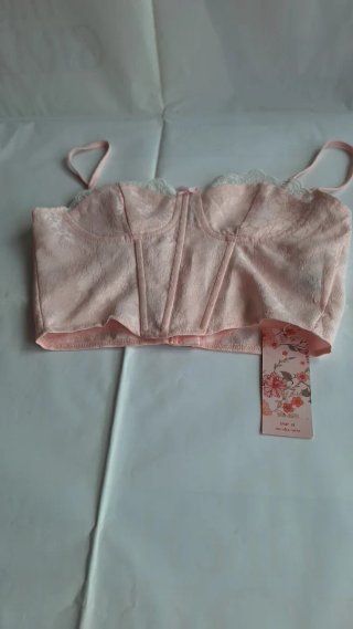 Top corsetto pizzo SHEIN MOD rosa taglia unica