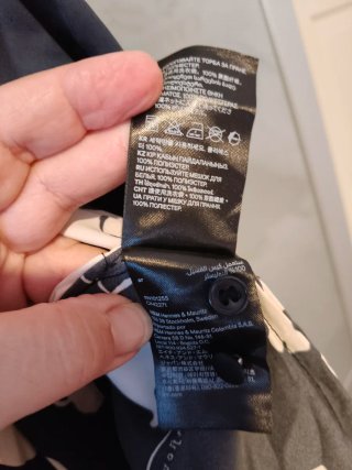 Vestito lungo fantasia bianco e nero
