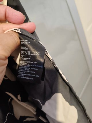 Vestito lungo fantasia bianco e nero