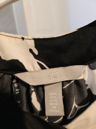 Vestito lungo fantasia bianco e nero