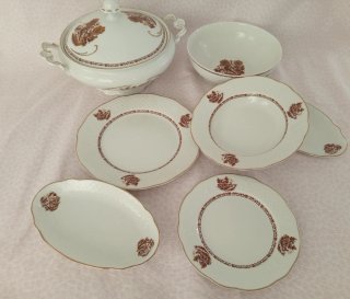 Vajilla Bidasoa Carlos IV Porcelana