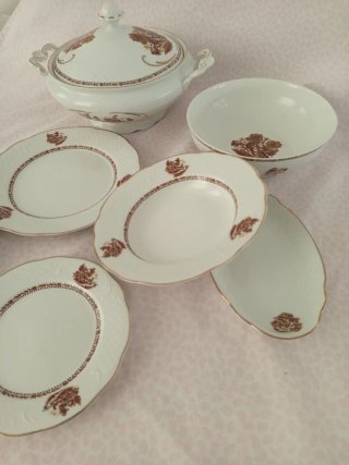Vajilla Bidasoa Carlos IV Porcelana