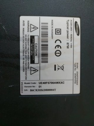 Samsung TV UE40F5700AW - Pantalla Rota