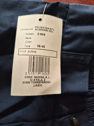 Pantalones de trabajo azul