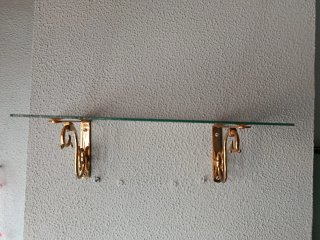 Set di 2 Scaffali in Cristallo Dorato