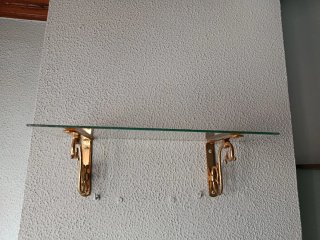 Set di 2 Scaffali in Cristallo Dorato