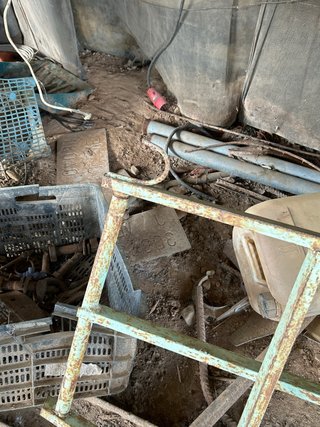 Escalera de mano de hierro