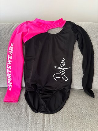 Maillot patinaje Dalan negro y rosa