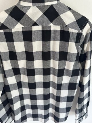 Camicia uomo a quadri bianco e nero