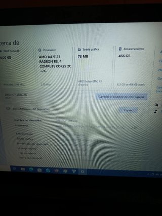 Portátil Lenovo 15.6 AMD A4 4GB RAM 500GB