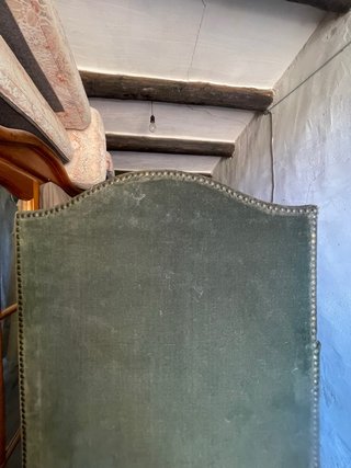 Biombo Vintage Terciopelo Verde Botella 4 Paneles