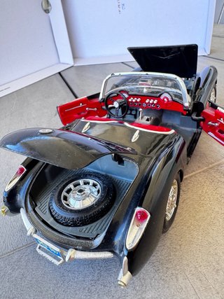 Chevrolet Corvette 1957 Bburago Negro y rojo