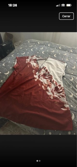 Vestido mujer estampado flores XL