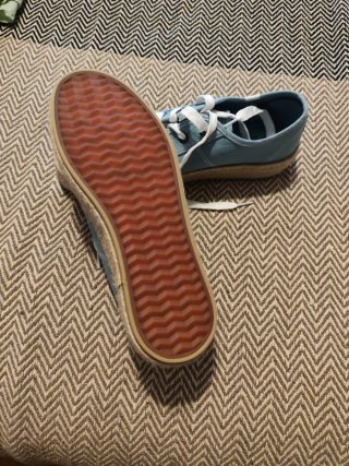 Zapatillas lona azul y blancas