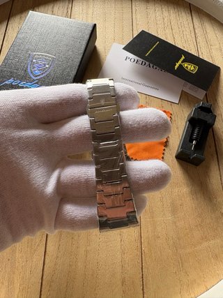 Orologio in Acciaio Inox Poedagar Argento e Bianco