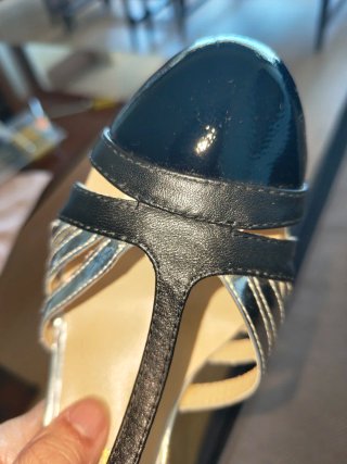 Zapatos Christian Louboutin Tacón Negro/Plata