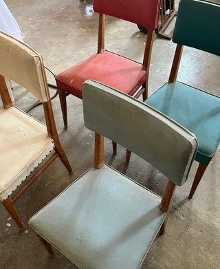 Lote de 4 sillas Años 50/70 Multicolor