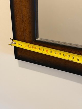 Espejo de pared cuadrado madera
