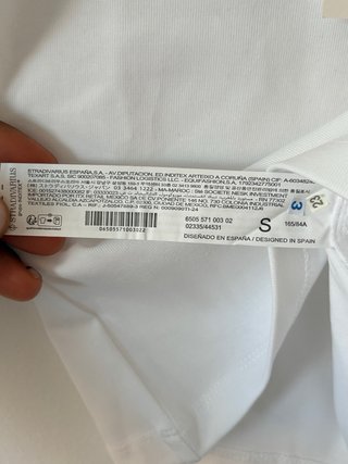 Camiseta Básica Blanca Stradivarius Talla S