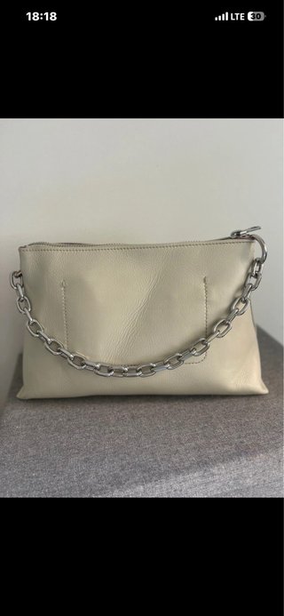 Bolso Piel Vacuno BIMBA Y LOLA Beige/Plata