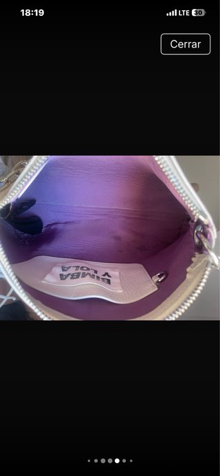 Bolso Piel Vacuno BIMBA Y LOLA Beige/Plata