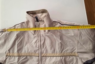 Chaqueta de nieve beige y gris Medidas en fotos