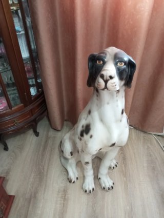 Escultura Dalmata Italiana Porcelana