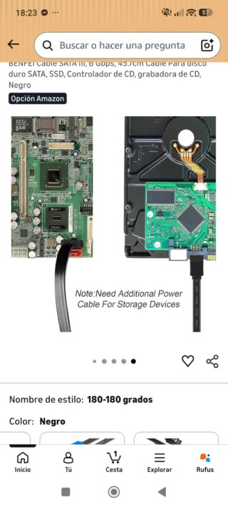 Cavo SATA III 6Gbps 45cm