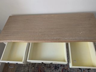 Consola Provenzal con Banco Tapizado Beige