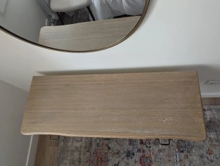 Consola Provenzal con Banco Tapizado Beige