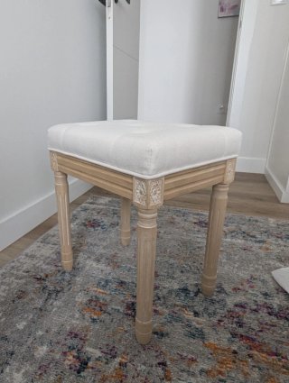 Consola Provenzal con Banco Tapizado Beige