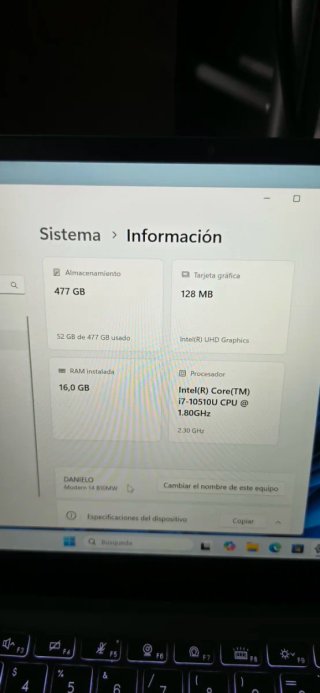 Portátil MSI 14D1 7i Gris