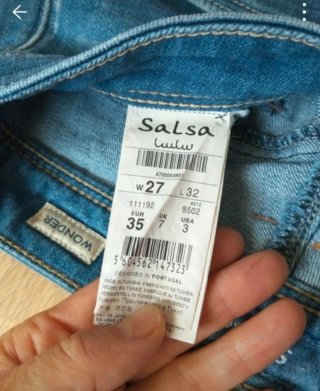 Pantalón vaquero pitillo Salsa azul