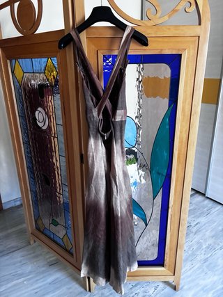 Vestido largo marrón degradado