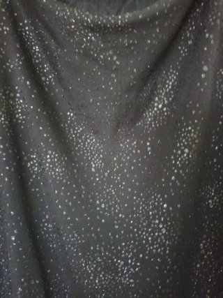 Vestido negro fiesta con brillos. Sin talla