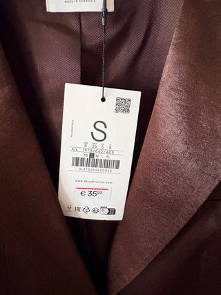 Americana Stradivarius Marrón Satinada
