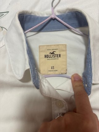 Camisa Hollister Blanca Mujer Talla XS