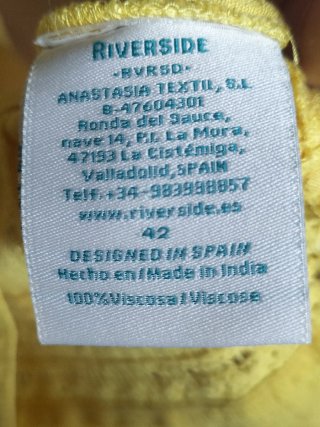 Top Blusa amarilla Riverside T.42