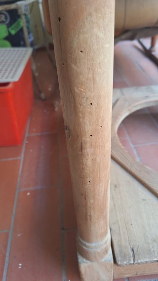 Mesa camilla redonda de madera