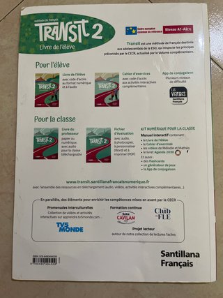 Transit 2, Méthode de français, Niveau A1-A2(1).