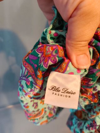 Vestito lungo fantasia seta e viscosa