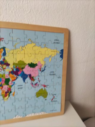 Puzzle Mapa Mundi Infantil Francés