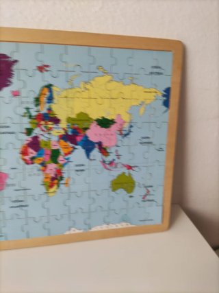 Puzzle Mapa Mundi Infantil Francés