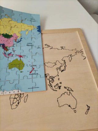Puzzle Mapa Mundi Infantil Francés