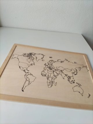 Puzzle Mapa Mundi Infantil Francés